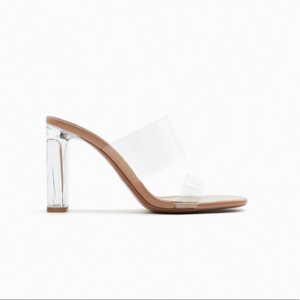 Zara Transparent Heeled Sandals
